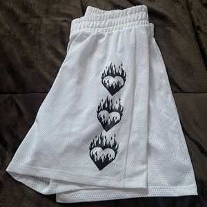 Cute heart flame, breathable shorts very confortable and stylish